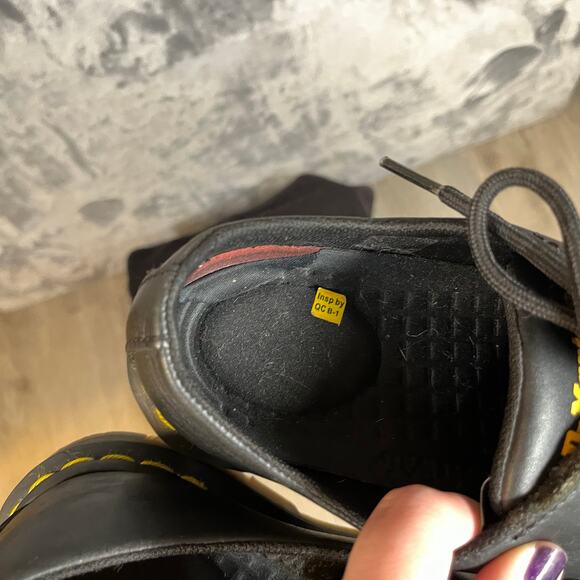 Dr Martens Steel Toe Non-Slip Black Leather Shoes 3 Eye Oxford 1461 SA SR 7 M - Picture 10 of 10